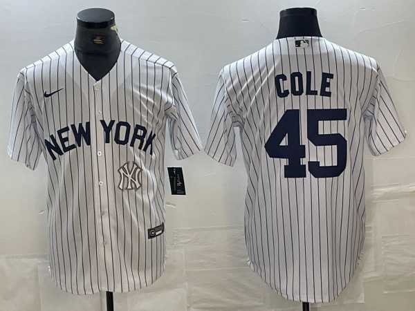 Men's New York Yankees #45 Gerrit Cole White 2024 Cool Base Stitched Jersey,We sell and wholesale Men's New York Yankees #45 Gerrit Cole White 2024 Cool Base Stitched Jersey on line form chian!